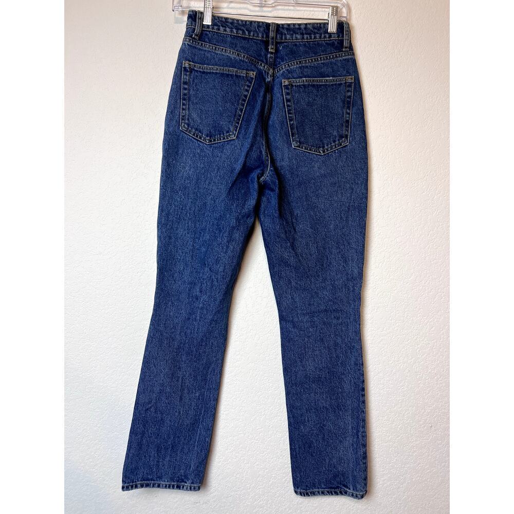 Lovers + Friends Reece High Rise Rigid Slim Straight Jeans Size 24 - Picture 4 of 8